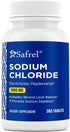 Safrel Sodium Chloride Tablets 1000 mg | 365 Count | Normal Salt Tablets | Electrolytes Replenisher, Vegan, Gluten