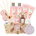 Spa Gift Basket Vanilla Oat 14 Pcs Bath Scents for Women, Home Spa Gift Set with Shower Gel, Body Oil, Diffuser, & More