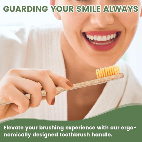 Navona 36 PCS Biodegradable Bamboo Toothbrushes, Individually Wrapped, Eco-Friendly, Natural Wood Bulk Toothbrushes