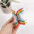 Rainbow Hair Claw Clip, Non Slip 3inch Acrylic Acetate Jaw Barrettes for Women Girls, Cute Hair Accessory