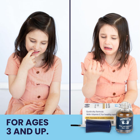 Honest10 Nail Biting Prevention for Kids & Adults - Safe Bitter Nail Polish Formula (0.25 oz)