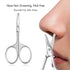 LIVINGO 3.75" Rounded Curved Nose Hair Scissors, Premium Stainless Steel for Manicure Cuticle Trimming Facial Hair