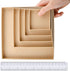 WANDIC Paper Mache Box - Set of 5 Square Mini Kraft Paper Boxes with Lids for Crafting & Storage Accessories