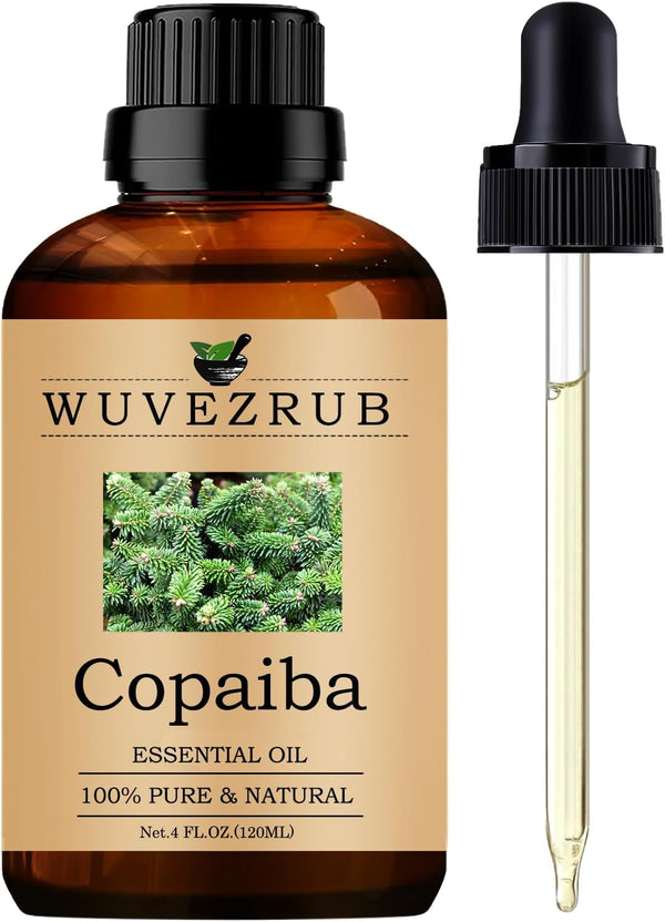 Copaiba Essential Oils Organic, 120ML Pure Copaiba Essential Oil for Aromatherapy Diffuser - Copaiba / 4 Fl Oz