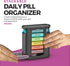Stackable Daily Pill Organizer - Weekly Medication Reminder, Premium AM/PM Pill Box with 7 Individual Stacking Cases