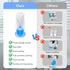 OMOZUN Electric Laundry Detergent Pump with Graduated Cup, Smart Laundry Detergent Dispenser,Rechargeable Detergent