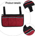 Shophubio Compact Side Bag Wheelchairs And Folding Chairs Store Small Items Effortlessly, Improve Accessibility(red)