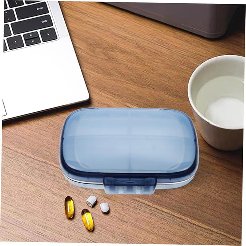 Large Capacity Weekly Pill Organizer Portable Medicine Case with Compartments Wear-Resistant Travel Container for Home