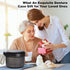Denture Case, Leak Proof Bath Cup for Travel, Transparent Grey Container for Soaking Dentures