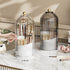 Makeup Brush Holder Organizer, 360 Rotating Waterproof Storage for Vanity, Dustproof Makeup Brush Organizer