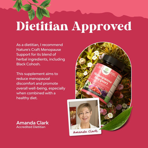 Complete Herbal Menopause Supplement for Women - Hormone Balance, Night Sweats Relief with Dong Quai, Vitex, Black