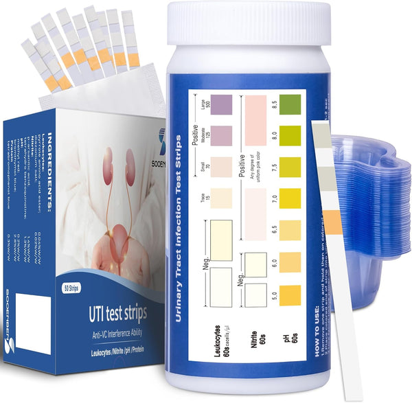 Sooenben 3-in-1 UTI Test Strips, 50ct Full Panel Urinary Tract Infection Test Kit