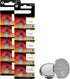CR1220 Battery 3v Lithium, CR 1220 Button Cell Battery, 10 Pack