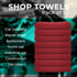 Avalon Towels Cotton Shop Rags: Pack of 50, 12x14 Inches Cleaning Rags for Automobiles, Industries & Homes (Red)