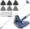 BOOMJOY Wall Cleaner Mop with 82” Long Handle, Baseboard Duster with Squeegee, 6 Replacement Pads for Walls, Windows,