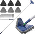 BOOMJOY Wall Cleaner Mop with 82” Long Handle, Baseboard Duster with Squeegee, 6 Replacement Pads for Walls, Windows,