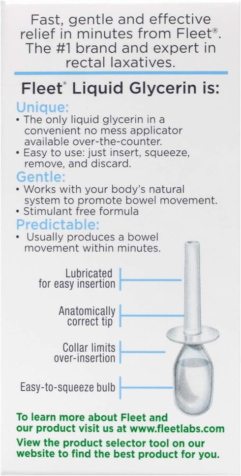 Marble Medical Fleet Liquid Glycerin Suppositories, 4 Each (Pack of 3)