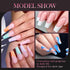 krofaue 500PCS French Style False Nails Tips, Acrylic Artificial Half Cover Manicure with Box of 10 Sizes (White)