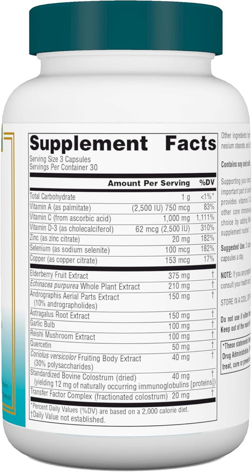 Source Naturals Wellness ImmuneSmart - Core Daily Immune Support*, with Vitamins A, C, D, Zinc, Elderberry, Echinacea,