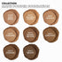 Ruby Kisses Pressed Compact Face Powder Foundation, Full Coverage Matte Lightweight Makeup Setting Powder (Chestnut)