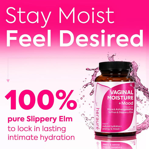 HerAur 60CT Vaginal Moisture & Libido Booster for Women - Stress Relief, Hormone Balance, Desire & Mood - Ashwagandha
