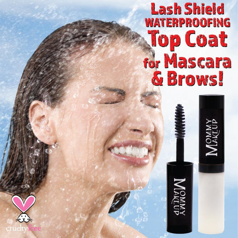 Lash Shield Waterproofing Top Coat for Mascara & Brows, Clear Waterproof Mascara Fixer, Smudge-Proof by Mommy Makeup