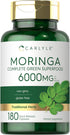 Carlyle Moringa Oleifera | 180 Non-GMO Capsules | Complete Green Superfood from Moringa Leaf Powder