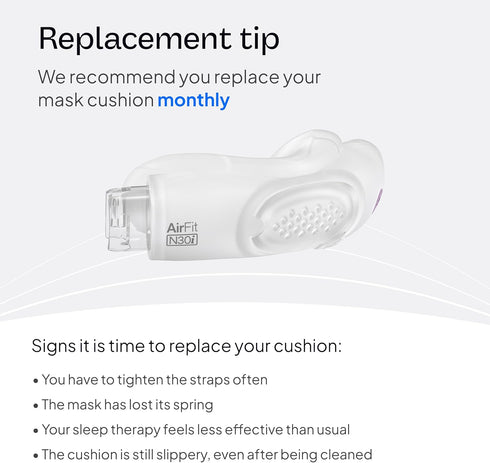 N30i ResMed AirFit Cushion - Nasal CPAP Mask Cushion Replacement - Soft Silicone - Quiet Venting - CPAP Supplies