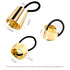 Ponytail Cuff Gold for Women - Metal Circle Elastic Hair Ties, Rubber Bands Holder, Fashion Hair Accessories Set of 3