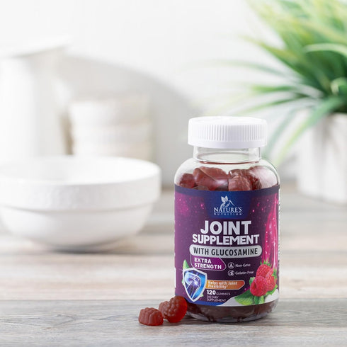 Nature's Joint Support Gummies, 120 Gummies, Glucosamine Plus Vitamin E for Joint Health & Flexibility