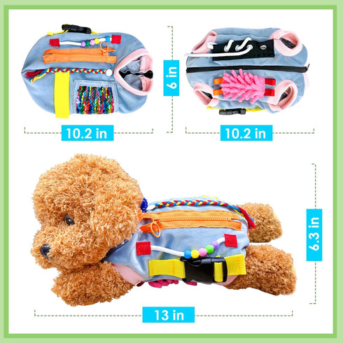 SZDMDISLET Fidget Sensory Dog Blanket for Elderly | Premium Dementia Activities for Seniors Items | Engaging Sensory