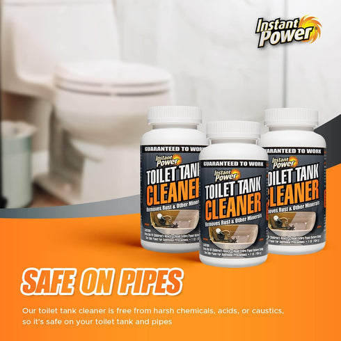 Instant Power Toilet Tank Cleaner, Bathroom Cleaning Powder, Removes Rust and Minerals, 16 Oz