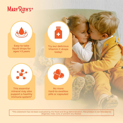 MaryRuth Organics Toddler Vitamin C Drops, USDA Organic Liquid Drops for Immune Support, Ages 1-3 Years