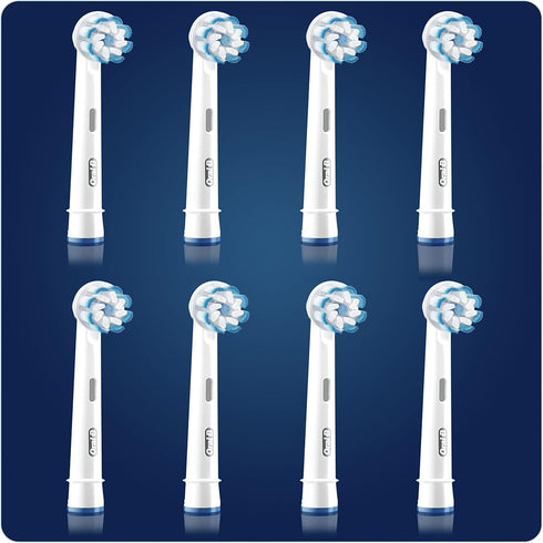 Braun Oral-B Sensitive Clean Toothbrush Heads, Pack of 8 for Gentle Cleaning