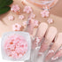 SILPECWEE Light Change Flower Nail Charms, 3D Gold and Silver Caviar Nail Art Jewelry for Acrylic Nails DIY