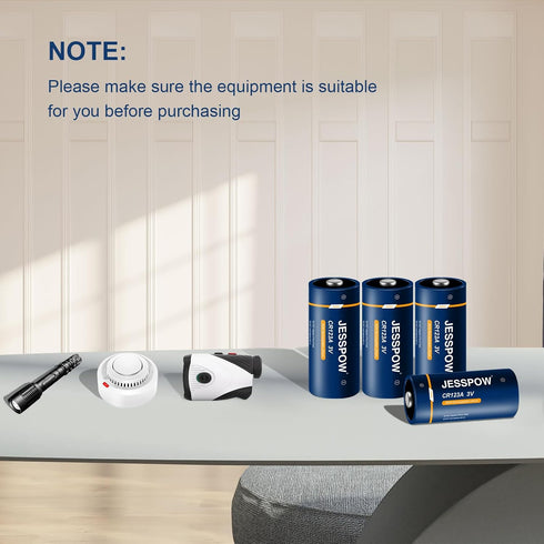 CR123A 3V Lithium Batteries, Non-Rechargeable, for Flashlights, Security Devices, 12 Pack