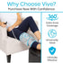 Vive Compression Knee Ice Wrap - Reusable Brace with Air Pump for Hot/Cold Therapy, Adjustable Pack for Sports Injuries