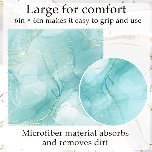 Sinmoe 20 Pcs Microfiber Cleaning Cloth, Cute Marble Design Soft Gifts, Multicolor Glasses Cleaner Cloth for