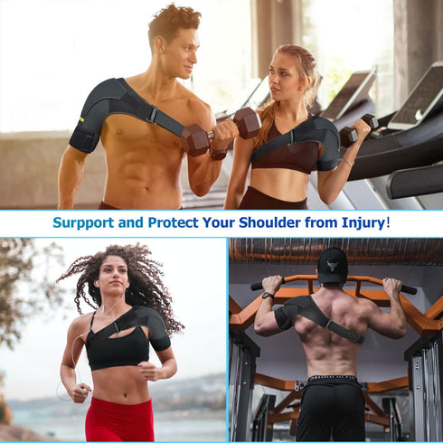 Shoulder Brace for Men and Women, Compression Sleeve for Pain Relief, Rotator Cuff Support