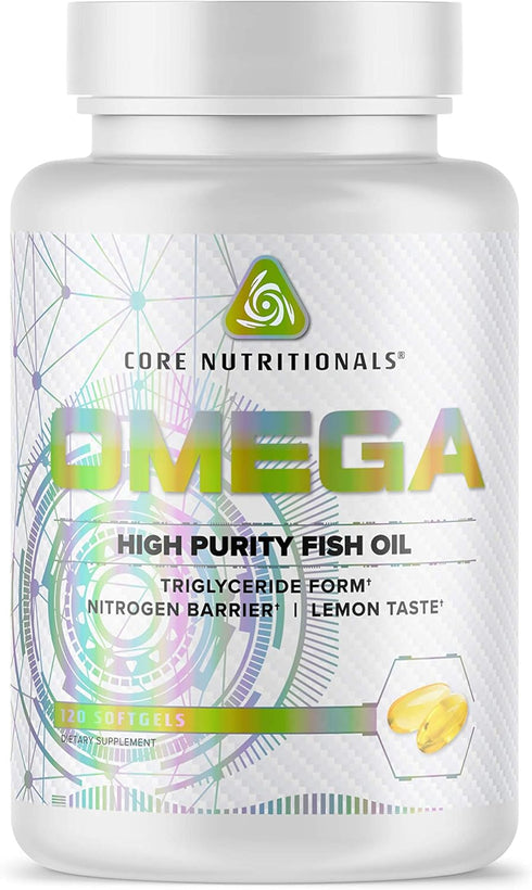 Core Nutritionals Platinum Omega High Purity Fish Oil, 720mg EPA, 480mg DHA for Health Support (120 Count)