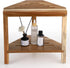 Kathfly Corner Shower Stool 13in Shower Foot Stool for Shaving Legs Acacia