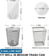 5 Gallon Drawstring Trash Bags, 120 Count, 1.1 Mil Thick, Unscented White Plastic Wastebasket Liners