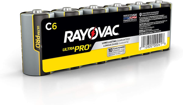 Rayovac C Batteries, Ultra Pro C Cell Alkaline, 6 Count