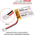 YELUFT 2pcs 3.7V 350mAh 1S 1C 702030 PH2.0 Lithium Polymer Battery Rechargeable Batteries with Protective Board