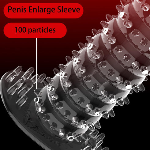 MENABLE Penis Sleeve Cock Sleeve Adult Sex Toys for Men, Transparent Penis Extender Girth Extension Enhancer