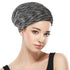 Silky Satin Lined Bonnet Sleep Cap, Adjustable Hair Wrap Cover for Curly Hair Protection, Heather Black