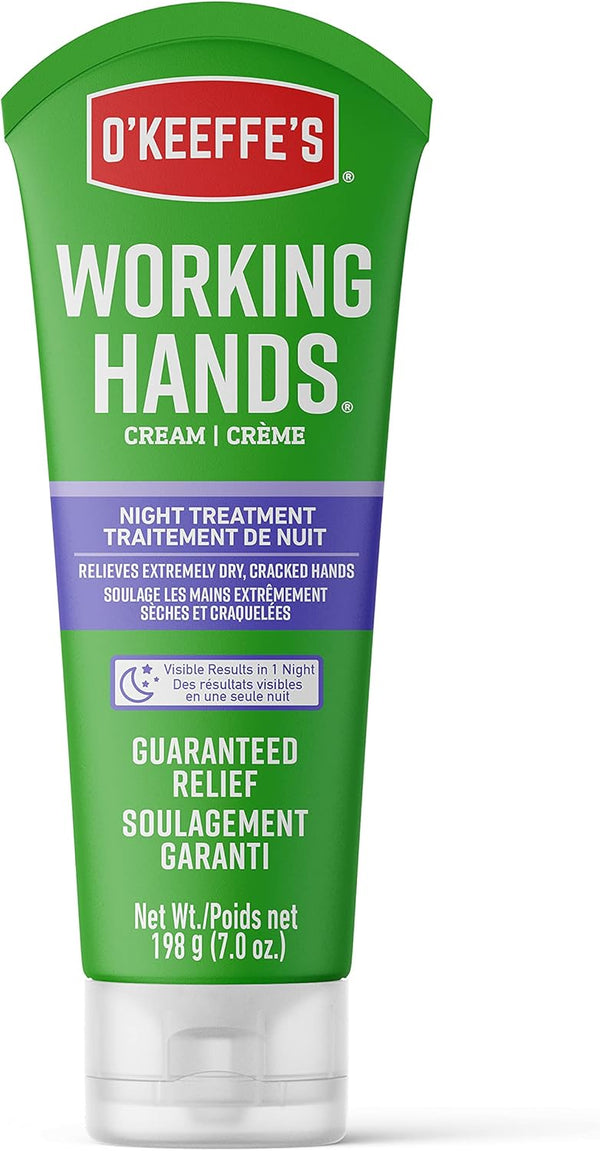 O'Keeffe's Working Hands Night Treatment Hand Cream, 7 oz Tube