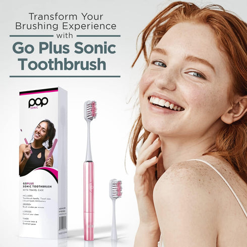 Pop Sonic Pack Go Plus Sonic Toothbrushes + Bonus for Adults w/Electric Toothbrush Case - Electric Toothbrush
