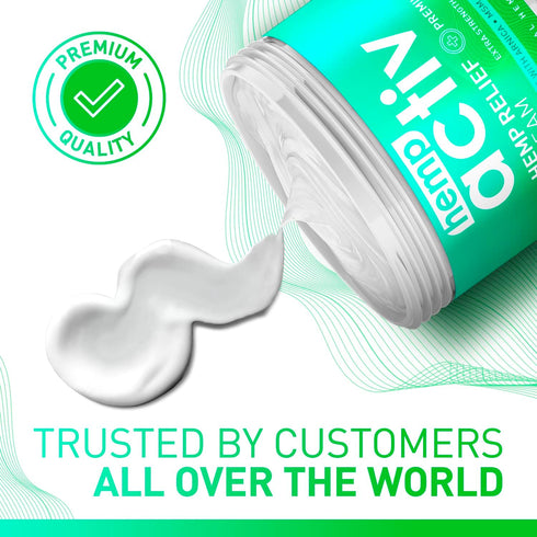 Hemp Cream for Muscles, Neck, and Shoulders, Infused with Hemp, Menthol, MSM & Arnica, 4 Fl Oz