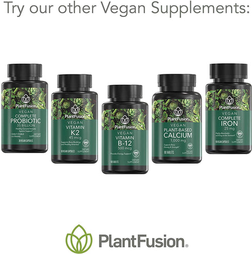 PlantFusion Vegan Iron Supplements, 25mg Plant Based Iron for Women and Men, 90 Veggie Capsules